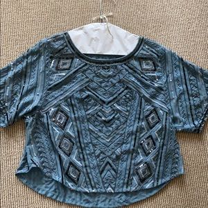 Silk Beaded Parker top.